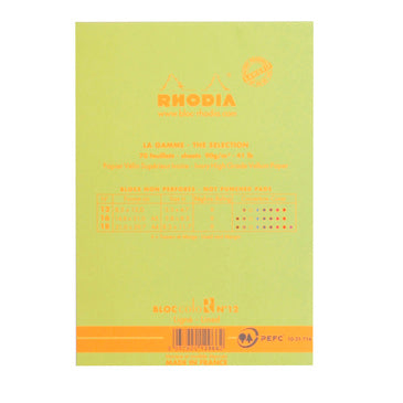 Rhodia Color Notepad, No12 A7+, Lined - Anise Green - 12966C