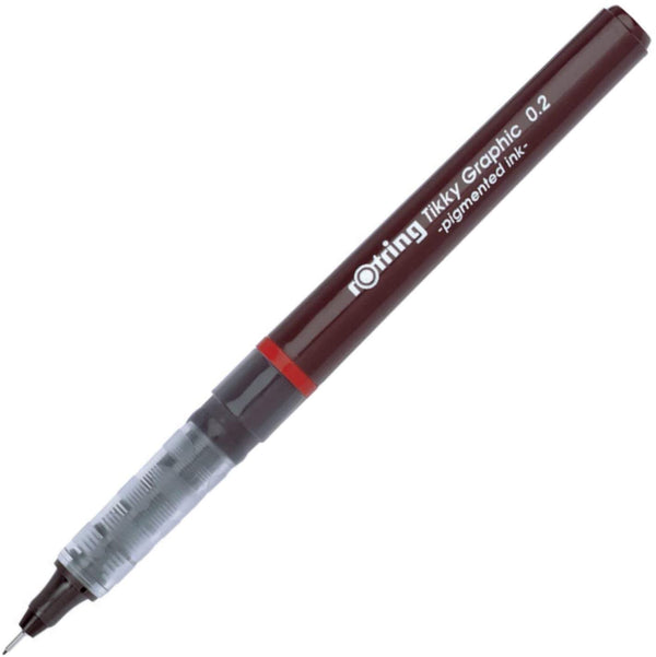עט "טיקי" מבית רוטרינג עם חוד פייבר, 0.2 מ"מ, שחור (12 באריזה)