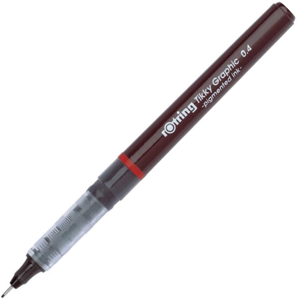עט "טיקי" מבית רוטרינג עם חוד פייבר -  שחור (12 באריזה)