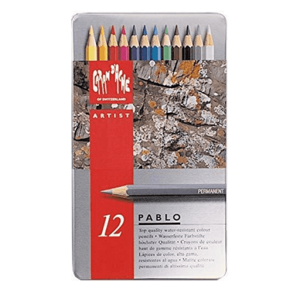 Caran D'ache 12 Color Pablo Set  סט עפרונות צבעוניים פאבלו - Z.S.E Generation