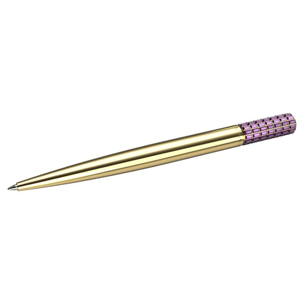 Swarovski Ballpoint pen Purple, Gold-tone plated