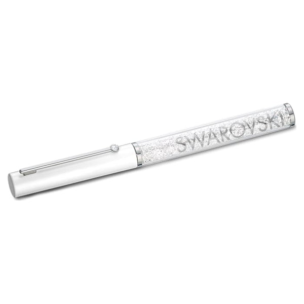 Swarovski Crystalline Gloss ballpoint pen White, Chrome plated