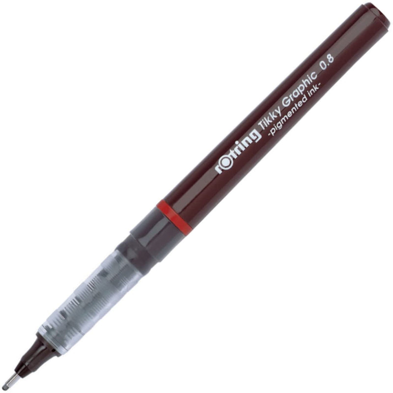 rOtring Tikky Fine Liner Fiber Tip Graphic Pen, 0.1 mm, Black Ink