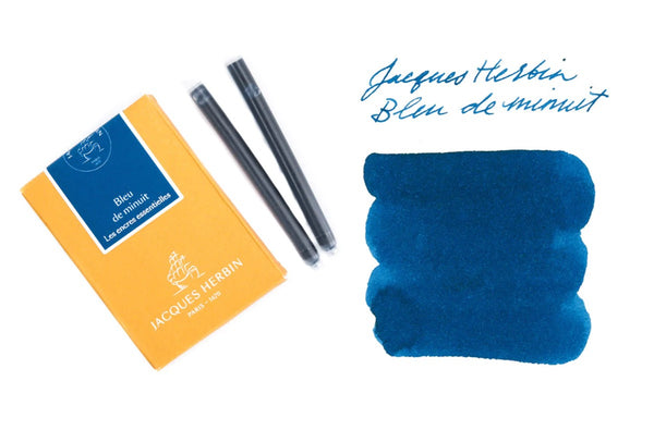 7 Jacques Herbin Prestige cartridges Bleu de minuit - International size - 11019JT