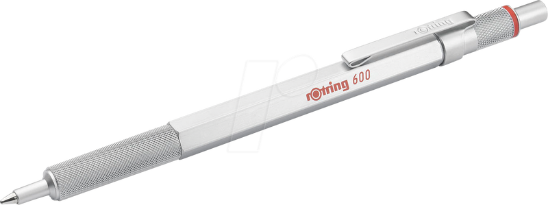 Rotring ballpoint pen 600 series, Silver
