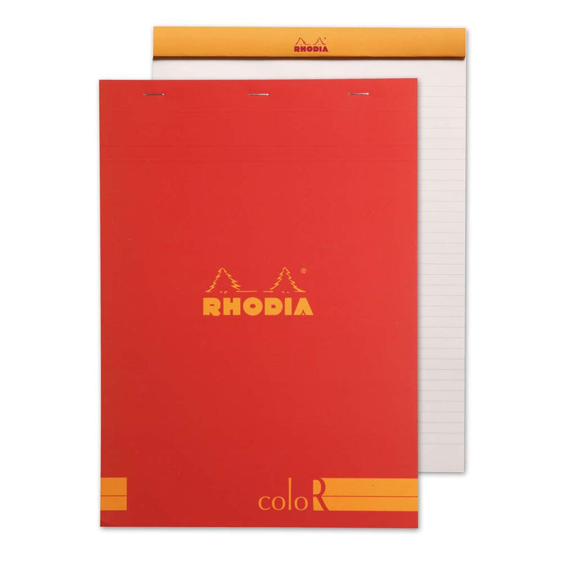 Rhodia coloR POPPY head stapled pad N°12 8,5x12cm 70sh. lined 90g - 12973C