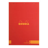 Rhodia coloR POPPY head stapled pad N°12 8,5x12cm 70sh. lined 90g - 12973C