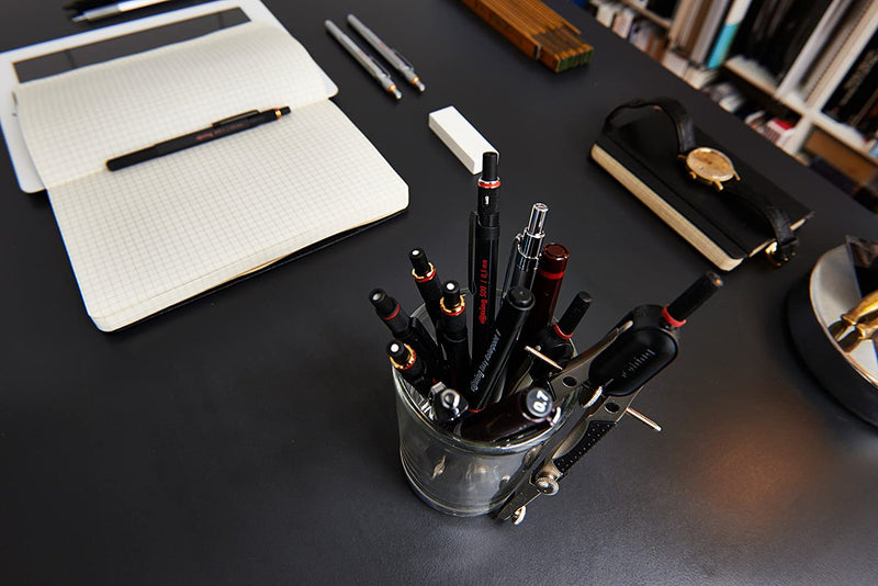 rOtring Tikky Fine Liner Fiber Tip Graphic Pen, 0.1 mm, Black Ink