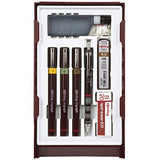 rOtring Isograph Technical Drawing Pens, Set, 3-Pen College Set, Brown