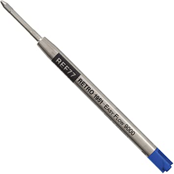 Retro 1951 Easy Flow 9000 Ballpoint Ink Refill, Blue, 3-Pack