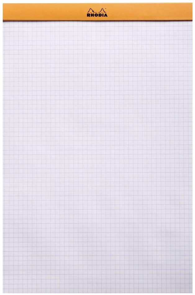 Rhodia Classic ORANGE wrbnd pad A4 80 detach.sh. sq.5x5 80g - 18500C