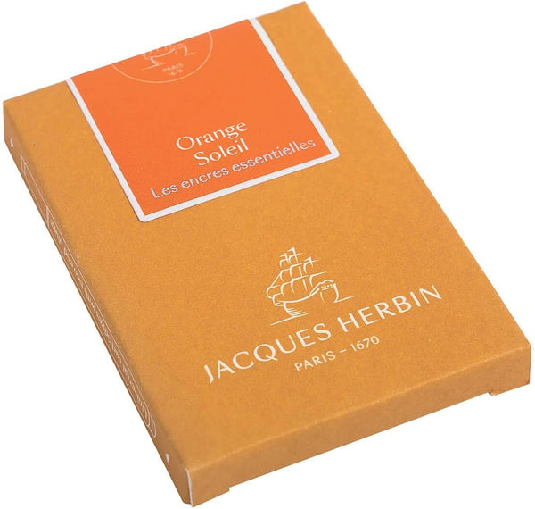 7 Jacques Herbin Prestige cartridges Orange soleil - International size - 11057JT