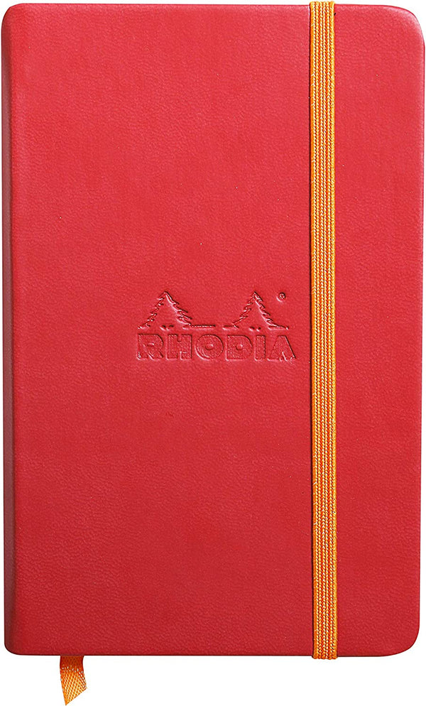 *Rhodiarama hardcover ntbk POPPY 9x14cm 96sh. plain ivory 90g paper +elastic - 118633C