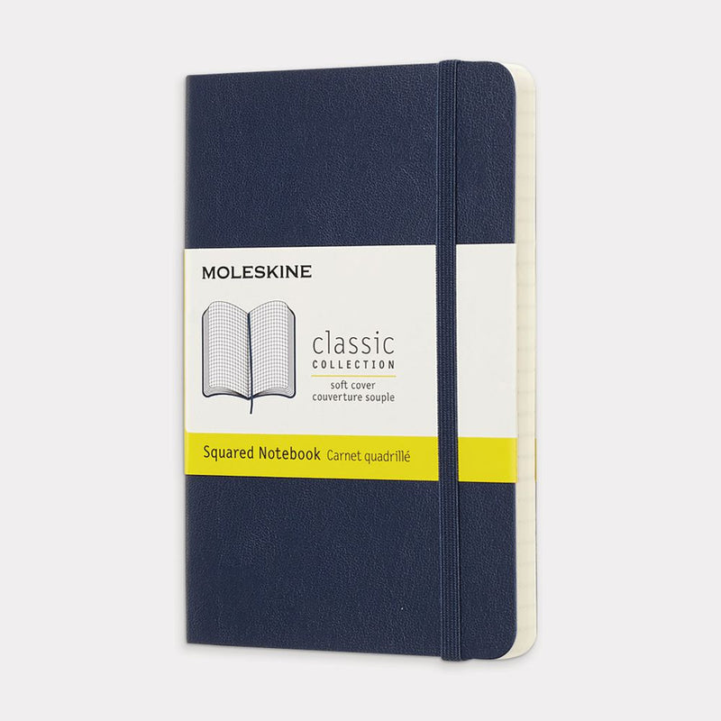 Moleskine Medium Squared Hardcover Notebook: Sapphire Blue
